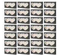 CATIEBYE Eyelash with Lid Design 50pcs Storage Heart-shaped Case Paper Tidy and Organised for False Eyelashes for Daily Life and Outdoors