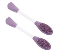CATIEBYE Facial Mask Brush Applicator and Mud Mask Brush for Home Use - Double-Head Silicone Cleansing Tool with Multi-Functional Use for Face Cleaning and Massage, 2Pcs