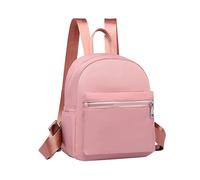 CATIEBYE Fashionable Mini Oxford Cloth Backpack for Women Travel Knapsack with Smooth Zipper Wear-resistant Outdoor Bag for Casual and College Use Lightweight Stylish Daypack in Pink