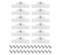 CATIEBYE Freezer Casters Upright Fridge White Plastic Bottom Roller 12pcs for Glass Door Refrigerator Cabinet Modern Home