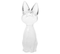 CATIEBYE Glass Cat Hair Keepsake Bottle with Cat Shaped Design for Pet Beard Preservation and Compact Storage, for Travel and Shedding Season
