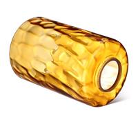 CATIEBYE Glass Pendant Light Shades, Hand-Blown Orange Cylinder Lampshade, 15cm Textured Light Cover for Wall, Table and Hanging Use