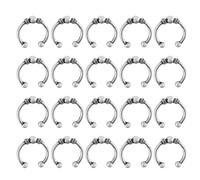 CATIEBYE Hair Clips Silver Alloy Braid Creative for Women and Girls DIY Hair Accessories Designed for Pack of 20pcs in 4 Bags for Prom and Photo Styling