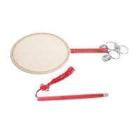 CATIEBYE Hand Drum Fan Drum DIY Paintable Surface for Percussion Instruments Chinese Cultural Dance and Traditional Festivals