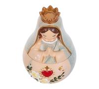 CATIEBYE Handcrafted Resin Priest Statue Prayer Request Keepsake Box Intricate Handmade Details, Functional Storage for Religious Trinket Boxes, for Bookshelves or Car Dashboard Decor