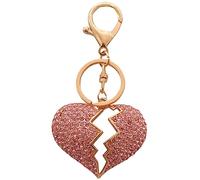 CATIEBYE Heart Shaped Key Chain Rhinestones Stylish Metal Keyring Charm for Bags and Backpacks Couples and Special Occasions Multi-Functional Keychain