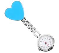 CATIEBYE Heart Shaped Luminous Nurse Pocket Watch with Quartz Movement Alloy Material Simple Style Suitable for Medical Setting and Hospital Use