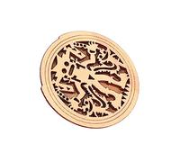 CATIEBYE Human Pattern Guitar Wooden Soundhole Cover Block Feedback Buffer Maple Wood for Guitars Soundhole Cover