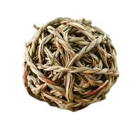 CATIEBYE Interactive Hibiscus Straw Ball for Pets, Woven round Chewing Keeps Hamster and Parrot Teeth Clean, for Playing When You Are Not at Home, Yellow Ball Shaped Training