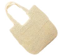 CATIEBYE Lightweight Woven Straw Tote Bag for Women Summer Beach Shoulder Handbag Chic Handmade Straw Purse for Travel Shopping Casual Daily Use Fashionable Beige Design