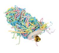 CATIEBYE Loofah Parrot Chewing with Shredding Feature and Movable Hook, Interactive Cockatiel Chew Suitable for Birds, for Hanging the Cage or Home Decoration