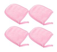CATIEBYE Makeup Remover Gloves with Simple Design Made of Soft Fiber 4pcs Reusable Facial Cleaning Gloves for Gentle Exfoliating and Daily Skincare Routine