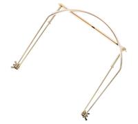 CATIEBYE Metal Harmonica Neck Holder for Live Performances, Mouth Organ Neck Rack with Quick Attachment and Easy to Carry Design, Sturdy Golden Metal Harmonica Performance Holder