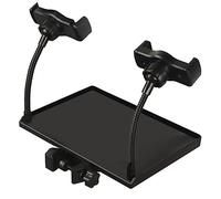 CATIEBYE Microphone Sound Card Tray Durable Clamp Holder with Raised Edges Versatile Stand Accessory for Stage Office and Home Use Keeps Items Secure and within Reach