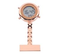CATIEBYE Multifunctional Rose Nurse Watch with Date and Week Display Metal Lapel Pin Fob for Women Healthcare Professionals Practical Pocket Watch for Nurses and Doctors