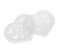 CATIEBYE Nail Art Mold and Easy Silicone Heart-Shaped White Color Variety of Patterns Craft Mold for Manicure and Use for Nail Artists and Beginners