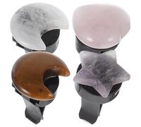 CATIEBYE Natural Crystal Stone Air Vent Clips 4pcs with Fluorite Star Crystal Heart Tiger’s Eye Moon Car Diffuser Clips for Automotive Interior Aromatherapy Random Color