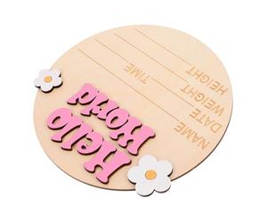 CATIEBYE Newborn Announcement Board Name Sign Birth Photo Prop Decorative for Arrival