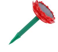 CATIEBYE Outdoor Wireless Speaker Waterproof Solar Powered Portable Lotus Shaped Speaker with Buddha Songs Player for Garden and Temple Use, Plastic Material, 500Mah Battery Capacity