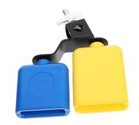 CATIEBYE Percussion Cow Bell Musical Instrument Dual Tone Cowbell for Drumming Early Education Performance Durable Design Smooth Edges Creates Mellow Sounds Music Toy for All Ages