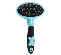 CATIEBYE Pet Grooming Tool Cat Brush with Ergonomic Handle and Stainless Steel Teeth for Dogs and Cats, Blue Cleaning Brush That Does Not Hurt The Skin, for Shedding and Hair Removal