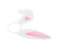 CATIEBYE Plush Bunny Ears Headband Soft Furry Rabbit Ear Accessory Bendable Cosplay Party Hairband for Women Easter Halloween Stage Performance