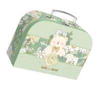 CATIEBYE Portable Light Green Paper Jewelry Box Suitcase Reusable and Lightweight Storage for Cookies and Jewelries for Display and Families Gift