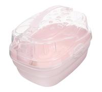 CATIEBYE Portable Outdoor Hamster Carrier Cage with Breathable Plastic Design, Lightweight Small Pet Travel Box for Hamsters, Rats, and Guinea Pigs, Pink