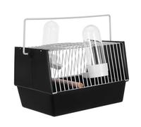 CATIEBYE Portable Parrot Cage with Handle for Travel and Outdoor Use, Small Bird Carrier Made of Plastic and Iron, Suitable for Cockatiel and Other Pet Birds, Lightweight and Sturdy