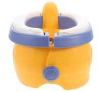 CATIEBYE Portable Potty Seat, Toilet, Foldable Travel Potty, Small-Sized Pp and PVC, Yellow, Non-Slip, Easy to Store, for Home Use and Adventure