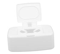 CATIEBYE Portable Wet Wipe Dispenser with One-Handed Operation White Pp Material Decorative Wipes Holder for Baby Room Or Living Room