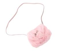CATIEBYE Princess Crossbody Bag for Little Girls Pink Furry Handbag Cute Shoulder Purse for Vacations and Parties