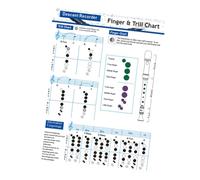 CATIEBYE Recorder Fingering Chart Flute Chord Chart Portable Practice for Beginner Fingering Practice at Music School