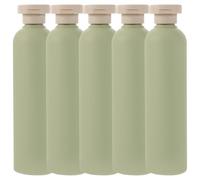 CATIEBYE Refillable Squeeze Bottles with Cap Design 5 Pcs Leak-resistant Travel Bottles for Shampoo and Cream for Travel Use and Shower Room