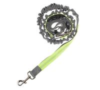 CATIEBYE Retractable Dog Running Leash with Reflective Stitching Hands Outdoor Pet Walking and Training Rope for Dogs Multi Functional Jogging Traction in Grey and Fluorescent Green