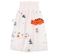 CATIEBYE Reusable Baby Diaper Cover Skirt, High Waist Waterproof Cotton TPU Polyester, Concealed Buckle, Protects Belly for Babies Random Style