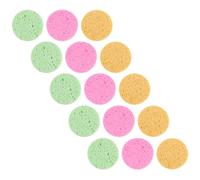 CATIEBYE Rounded Face Washing Puff with 70mm Diameter and 8mm Thickness 15pcs Made of Cellulose Sponge, Super Soft Makeup Applicator Saves and Grips Powder for Home and Salon Use