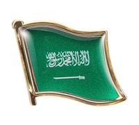 CATIEBYE Saudi Arabian Flag Brooch Pin for Men Collectible Metal Lapel Pin for Suits Hats and Backpacks Stylish Souvenir Accessory for Teachers and Travelers