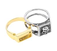 CATIEBYE Secret Compartment Skull Ring for Men Vintage Style Punk Jewelry with Hidden Storage Unique Memorial Accessory for Parties and Everyday Wear