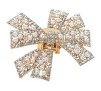 CATIEBYE Shoe Decoration Charms Not Easy to Tear 1 Pair Bow Shoe Clips Reusable Alloy and Crystal with Elegant Bow Shape for Bridal High Heels for Weddings and Valentine's Day