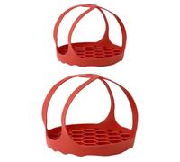 CATIEBYE Silicone Steamer Rack and Sling Lifter for Pressure Cooker with Heat Resistant Material Reusable Silicone Pot Lifter for Cooking Veggies and Steaming Eggs 2pcs