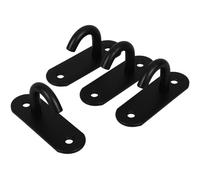 CATIEBYE Stainless Steel Barn Hanging Hooks with Easy Installation 4pcs Black Small Water Bucket Hook Versatile Use for Water Bucket and Items for Farm Feeding and Watering