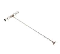 CATIEBYE Stainless Steel Manhole Hook for Opening Rolling Shutter Doors and Handling Sewer Maintenance, T-shape Door Lifting Hook, Sturdy Silver Metal Tool for Industrial Use