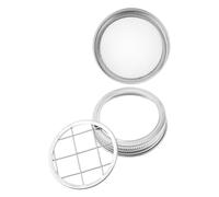 CATIEBYE Stainless Steel Sprouting Lid Portable Canning Lid with Straining Feature and Convenient Assembly for Wide Mouth Mason Jars for DIY Flower Container Ornament