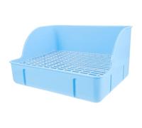 CATIEBYE Strong Pet Toilet Trainer Litter Box with Sided Fence and Detachable Grids for Hamster and Cat Suitable for Living Rooms and Pet Shops