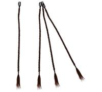 CATIEBYE Synthetic Braided Ponytail Hair Extensions High Temperature Fibres 4pcs with Clip Design Natural Flexible Wrap around Hair Pieces for Women for Daily Wear