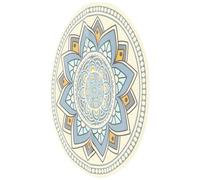 CATIEBYE Table Sticker Waterproof Self-Adhesive Mandala Pattern PVC Decorative Sticker for Dining Areas and Kitchens, Heat Resistant Round Table Decal Protector for Furniture