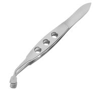 CATIEBYE Titanium Alloy Metal Eyelid Tweezers Precise Operation Eyelid Glands Removal Tool Silver for Women Relief on The Go