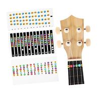 CATIEBYE Ukulele Fretboard Note Stickers Styles of Color-coded Learning Decals for Beginners Easy to Apply Remove Teaching Tool for Ukulele Practice
