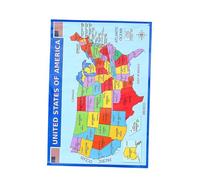 CATIEBYE United States Map Wall Poster Countries, Laminated America Map for Classroom and Home Decor Featuring Vibrant Colors and Detailed Labeling, Geography Teaching Aid and School Supply